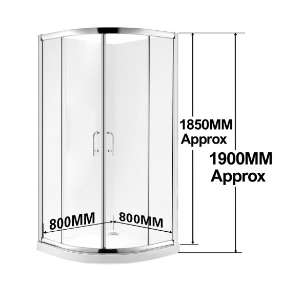 800*800*1850mm 2-Panel Sliding Door Round Shower Box 800*800*1850mm 2-Panel Sliding Door Round Shower Box